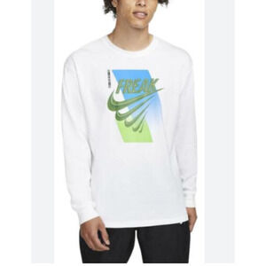 NEW Nike Max 90 Freak Basketball Men's Long-Sleeve Size 2XLarge Shirt Tee White